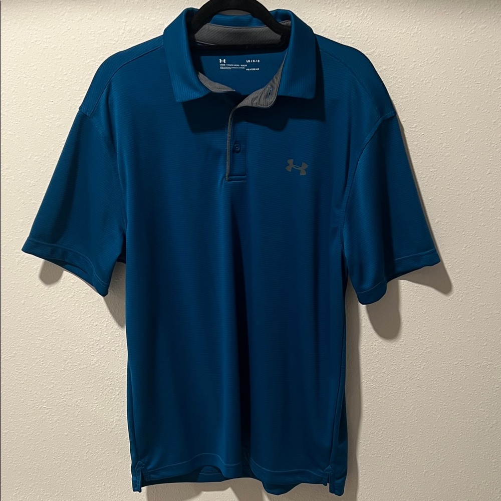 Under Armour Men's Teal Heat Gear Polo Shirt